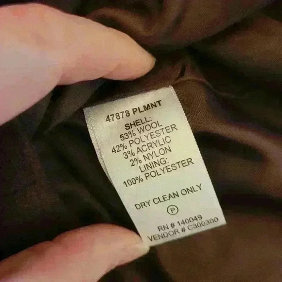 EUC wool blend silk lined womens pants, burgundy, Chadwicks of Boston, sz 8, $39 - Picture 7 of 7